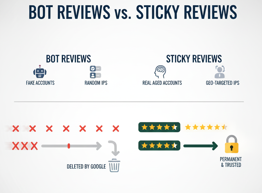 High Quality Sticky Google Reviews