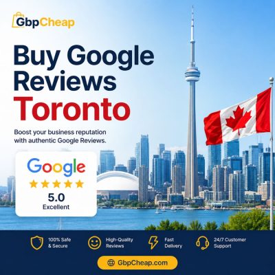 Buy Google Reviews Toronto service concept showing online reputation growth and 5-star Google rating strategy