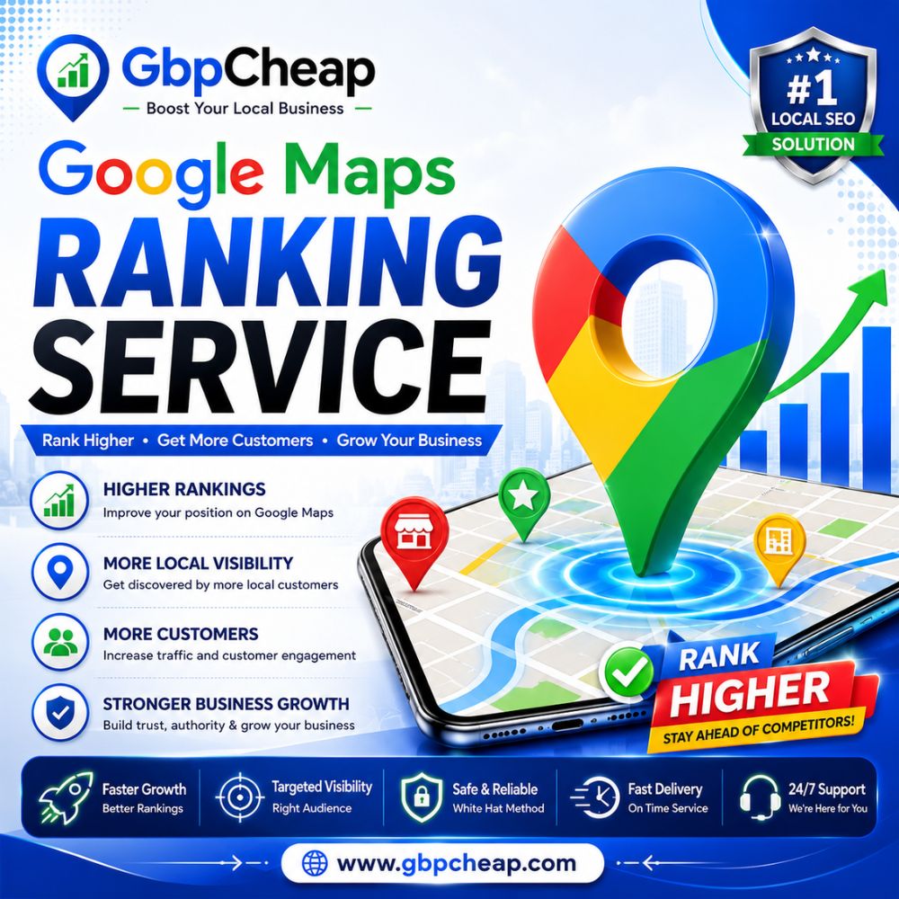 Google Maps Ranking Service 1 Google Maps Ranking Service to improve local search visibility, increase Google Maps rankings, and attract more customers to your business.