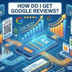 Infographic explaining how do I get Google reviews with local SEO strategies and GbpCheap branding.