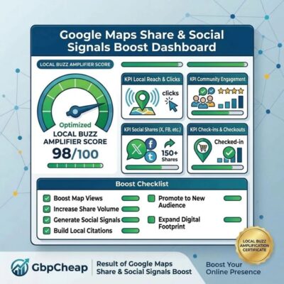 Google Maps Share & Social Signals Boost